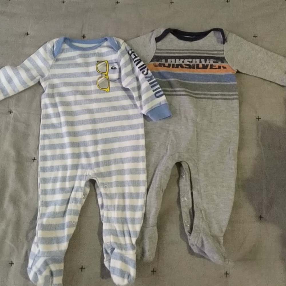 Quicksilver 0 to 3 months footy onesie